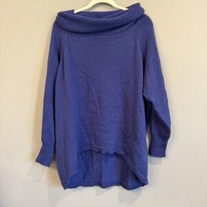 Eileen Fisher Merino Wool Cowl Neck Oversized Sweater Purple‎ Size Medium